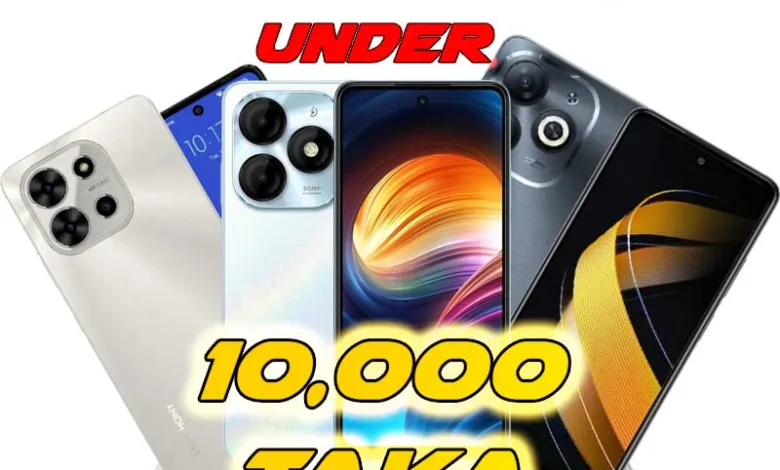 Top 3 Smartphone Under 10,000 Taka 2025